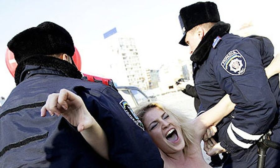 Ukrainian Women&#39;s Rights Activists Protest Legalizing Prostitution By Getting Naked