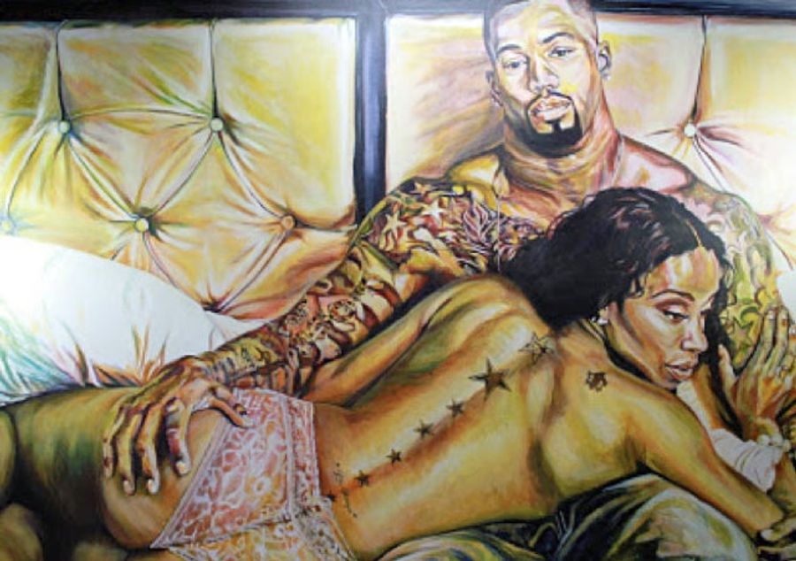 This Portrait Of Atlanta Falcon Ray Edwards And LaStarya Thompson Better Be Called &quot;Handful Of Ass&quot;