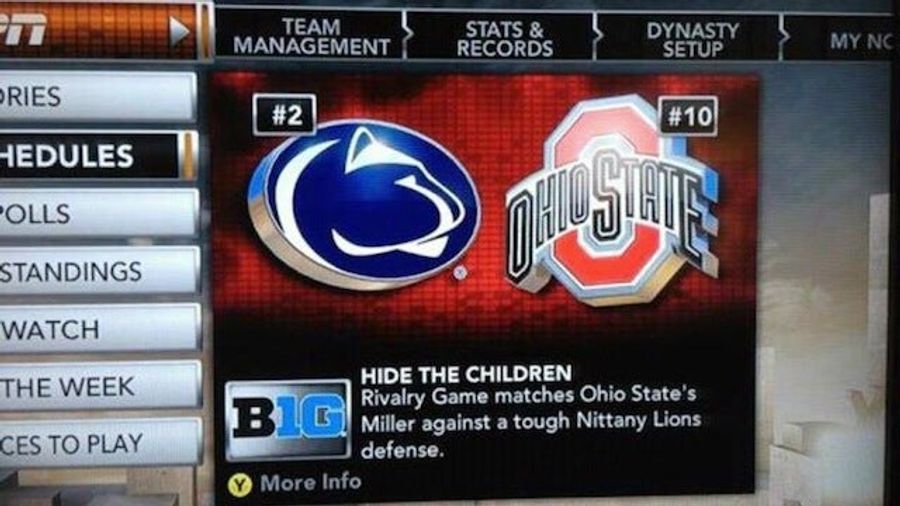 <i>NCAA Football 12</i> On Penn State-Ohio State Match-Up: &quot;HIDE THE CHILDREN&quot;