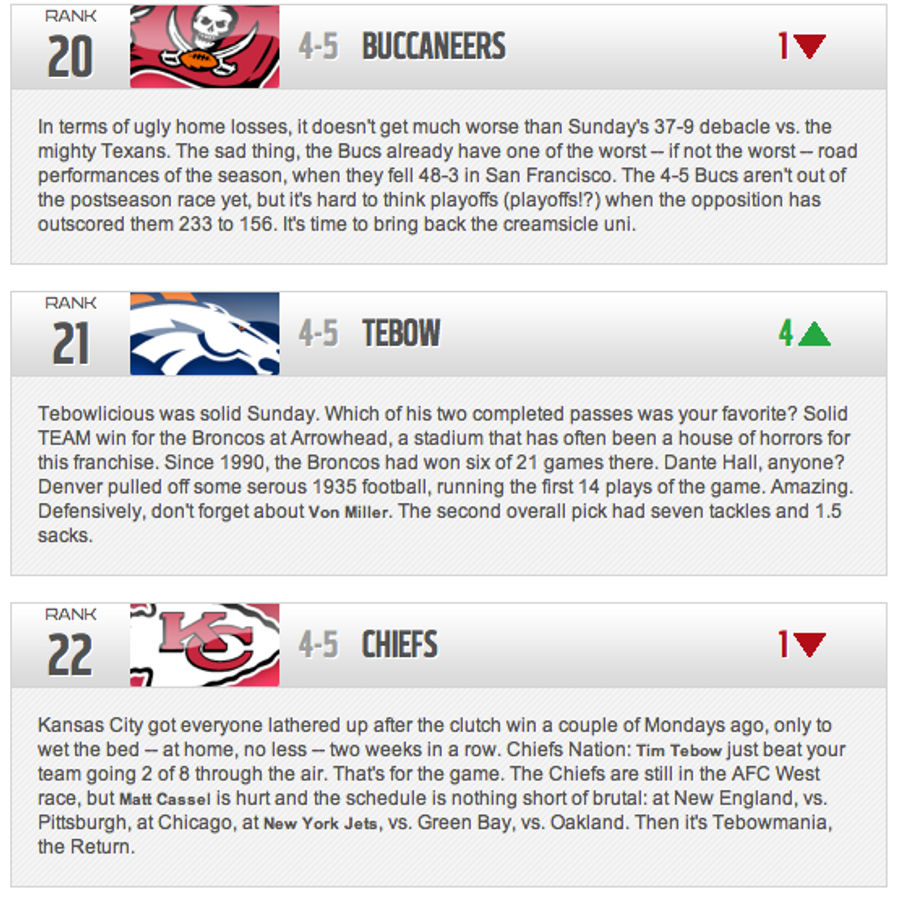 The Tebow Tebows Are Tebowing Up The Standings In The National Tebow League