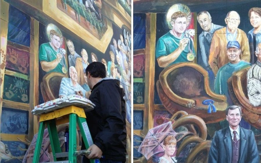 Jerry Sandusky Painted Out Of Memory On Downtown Mural; Paterno And Spanier Remain