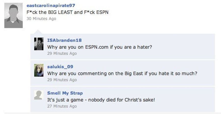 A Sampling Of Comments ESPN.com Has Not Deleted On Stories That Have Nothing To Do With OccupyTebow