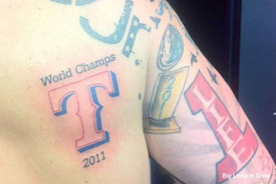 Yeah, That's A Rangers 2011 World Champs Tattoo