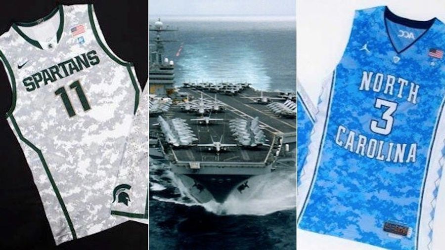 UNC And Michigan State Will Wear Ugly Camo Uniforms In Game On Aircraft Carrier