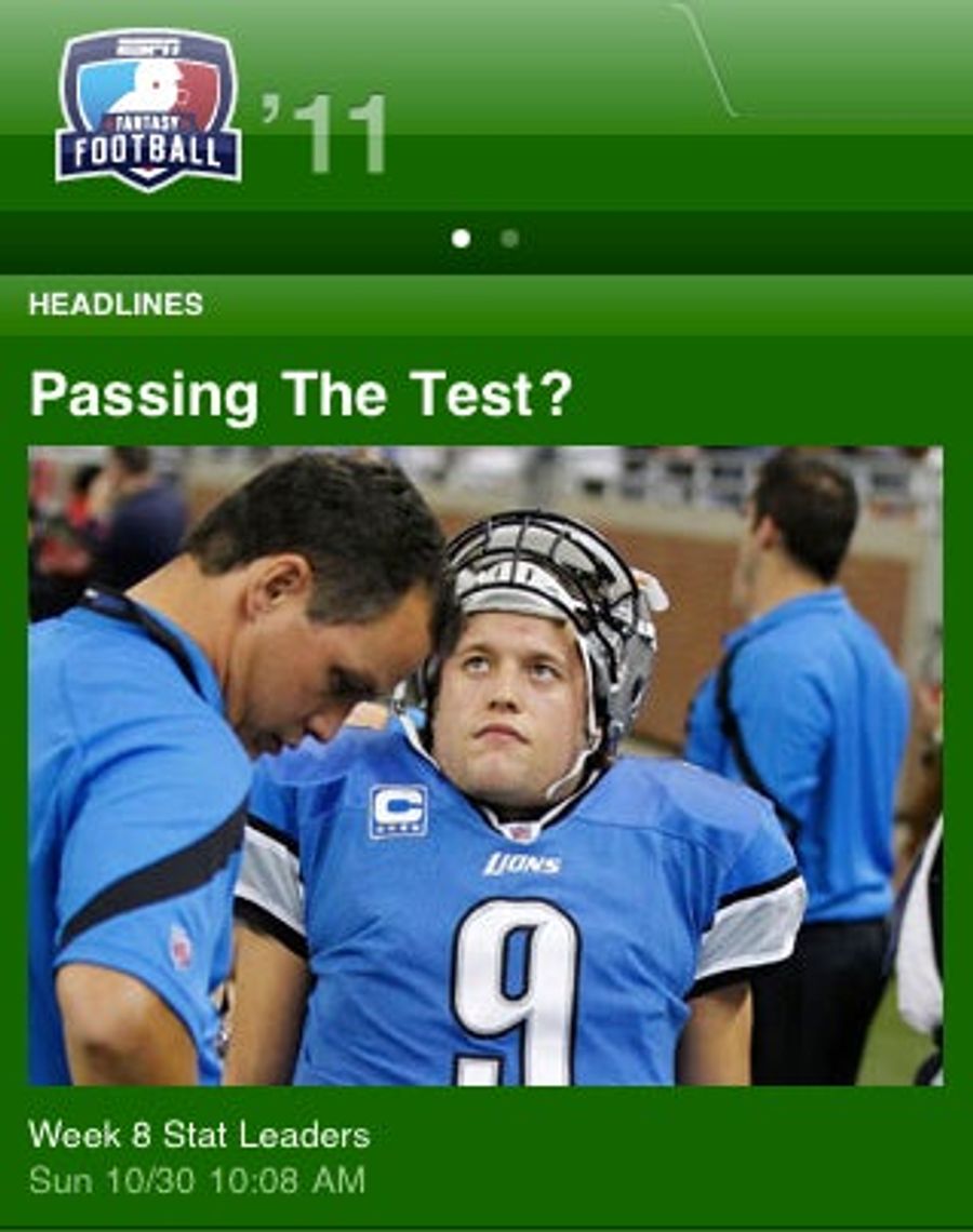 Tim Tebow&#39;s Next Miracle? Giving Matthew Stafford A Neck