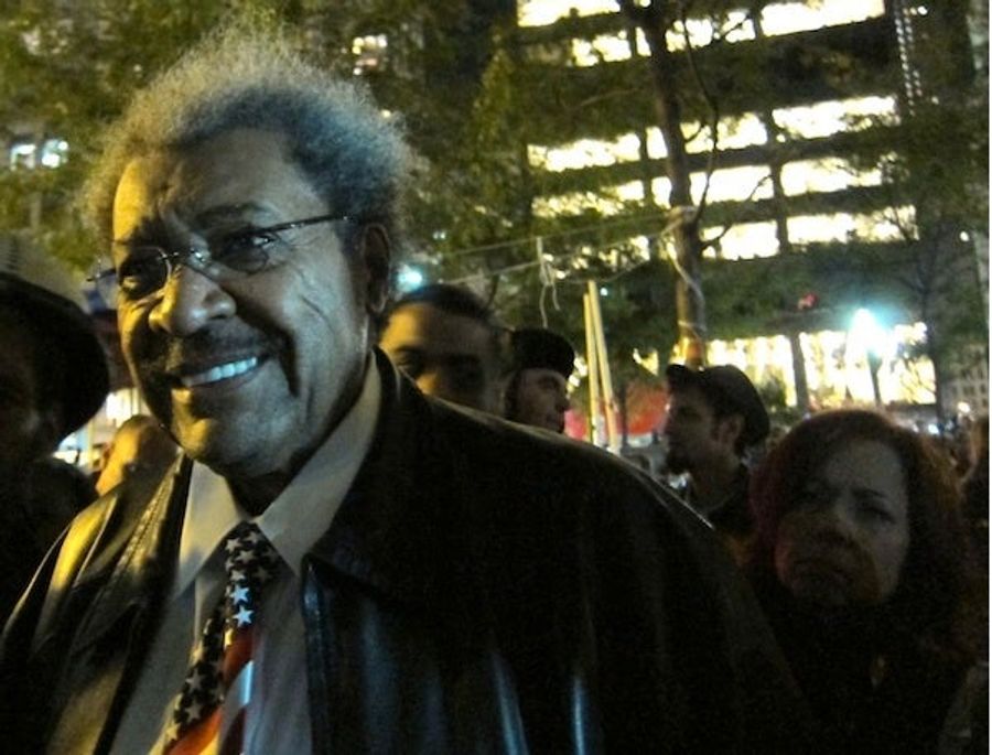 Don King Pops Down To Occupy Wall Street To Show Support, Famous Hair Erection