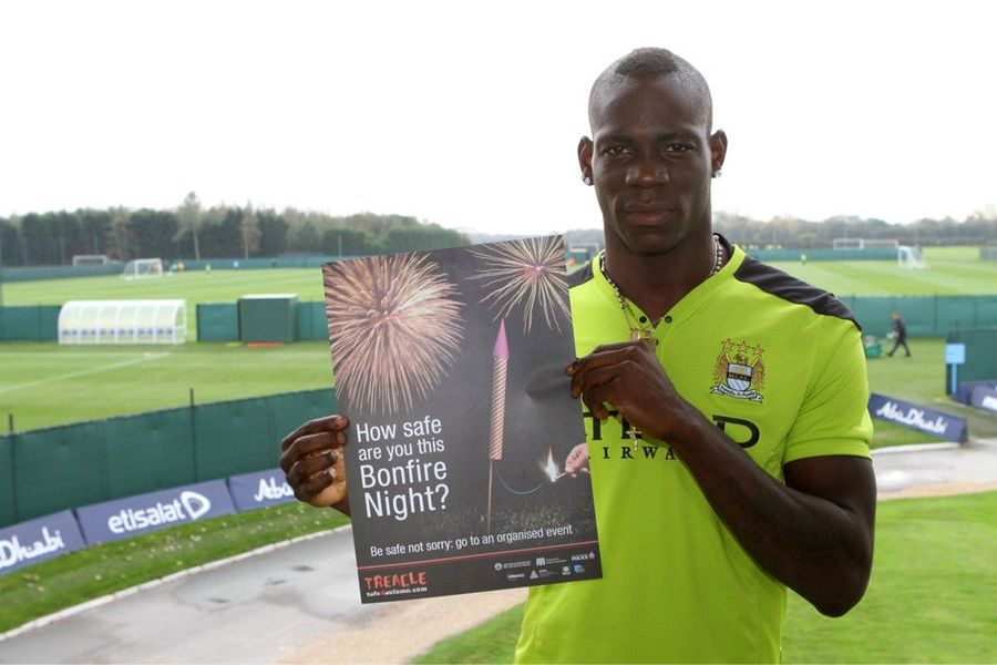 Mario Balotelli: Spokesman For Firework Safety