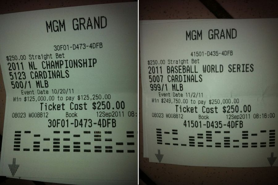 The Man Who Bet The Cardinals At 999/1 When They Were Out Of The Race Is Looking Smart And Rich Right Now
