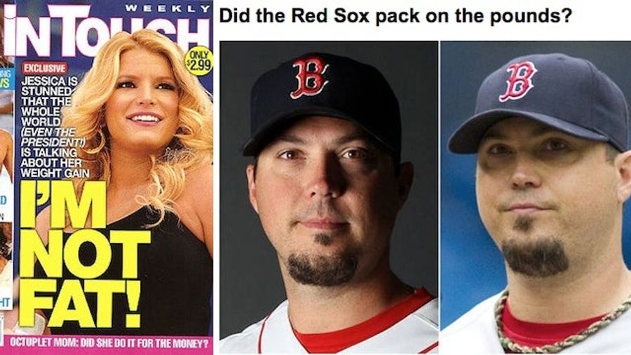 Who's Fatter, Josh Beckett Or Jessica Simpson?