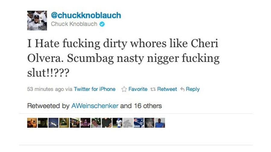 Chuck Knoblauch's Official Twitter Account Gets Angry, Profane And Calls His Wife A "Fucking Dirty Whore"