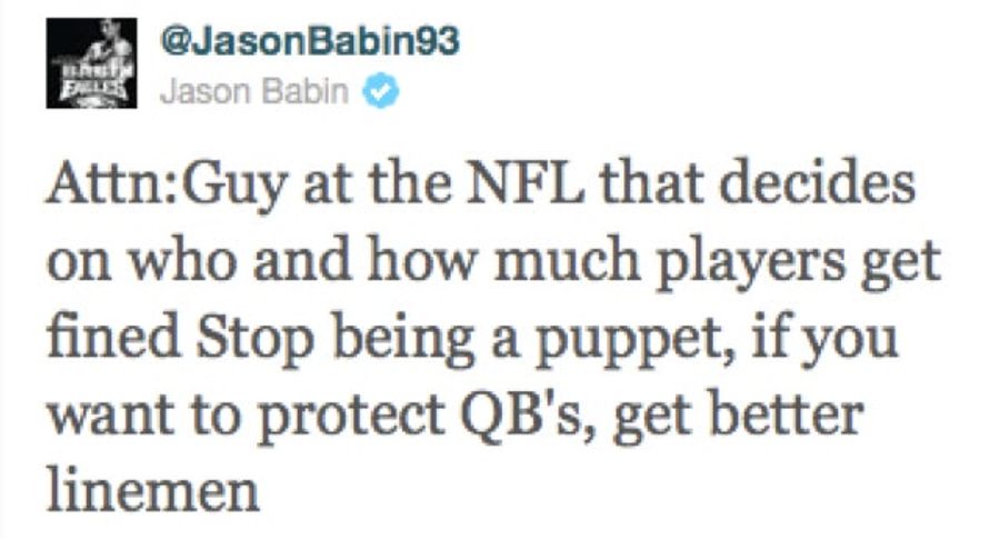 Eagles Lineman Jason Babin Does His Best Complainin' James Harrison Impression