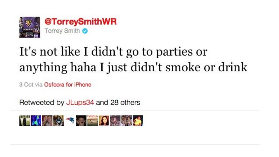 Torrey Smith Wants You To Know He Wasn't Tim Tebow When He Was In College