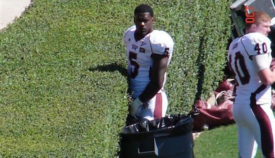 It Looks Like A Mississippi State Football Player Urinated In The Hedges At Georgia The Other Day