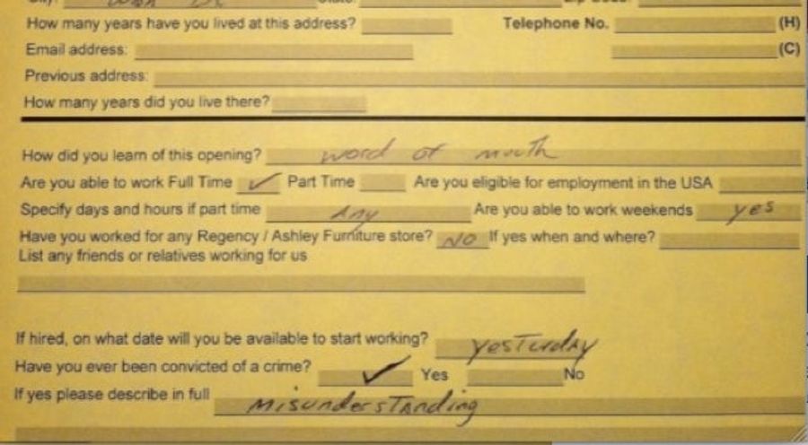 Delonte West&#39;s Furniture-Store Job Application Is Absolutely Magical