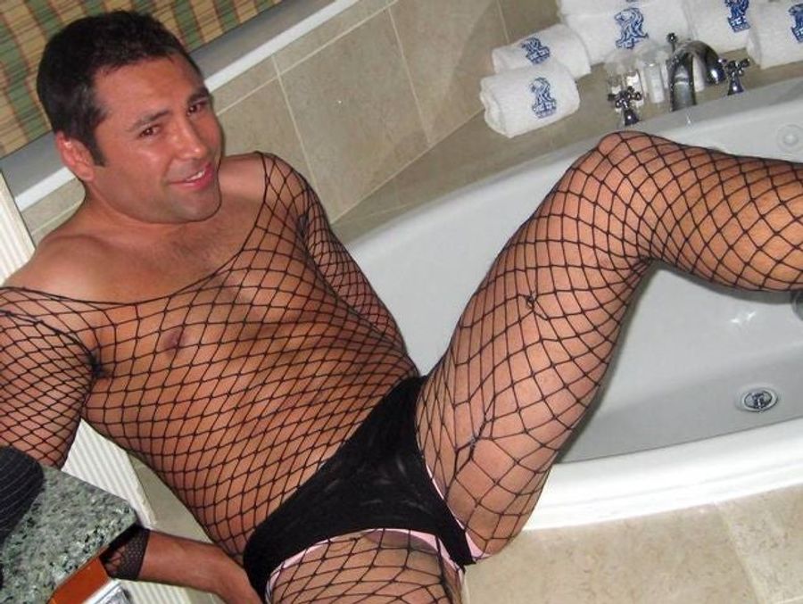Oscar De La Hoya Wore A Full-Body Fishnet, Because, C'mon, Who Doesn't After A Few Drinks?