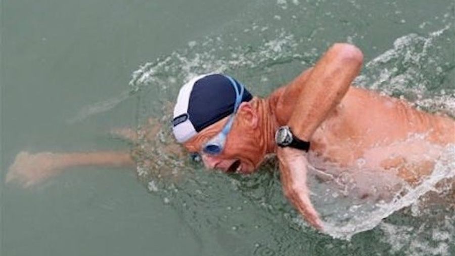 Retired Grandfather Crushes Matt Damon's Uncle In Old Person Swimming