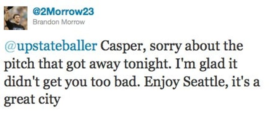Pitcher, Batter Reconcile HBP Over Twitter: "Just Grazed The Schnaz A Little Bit"