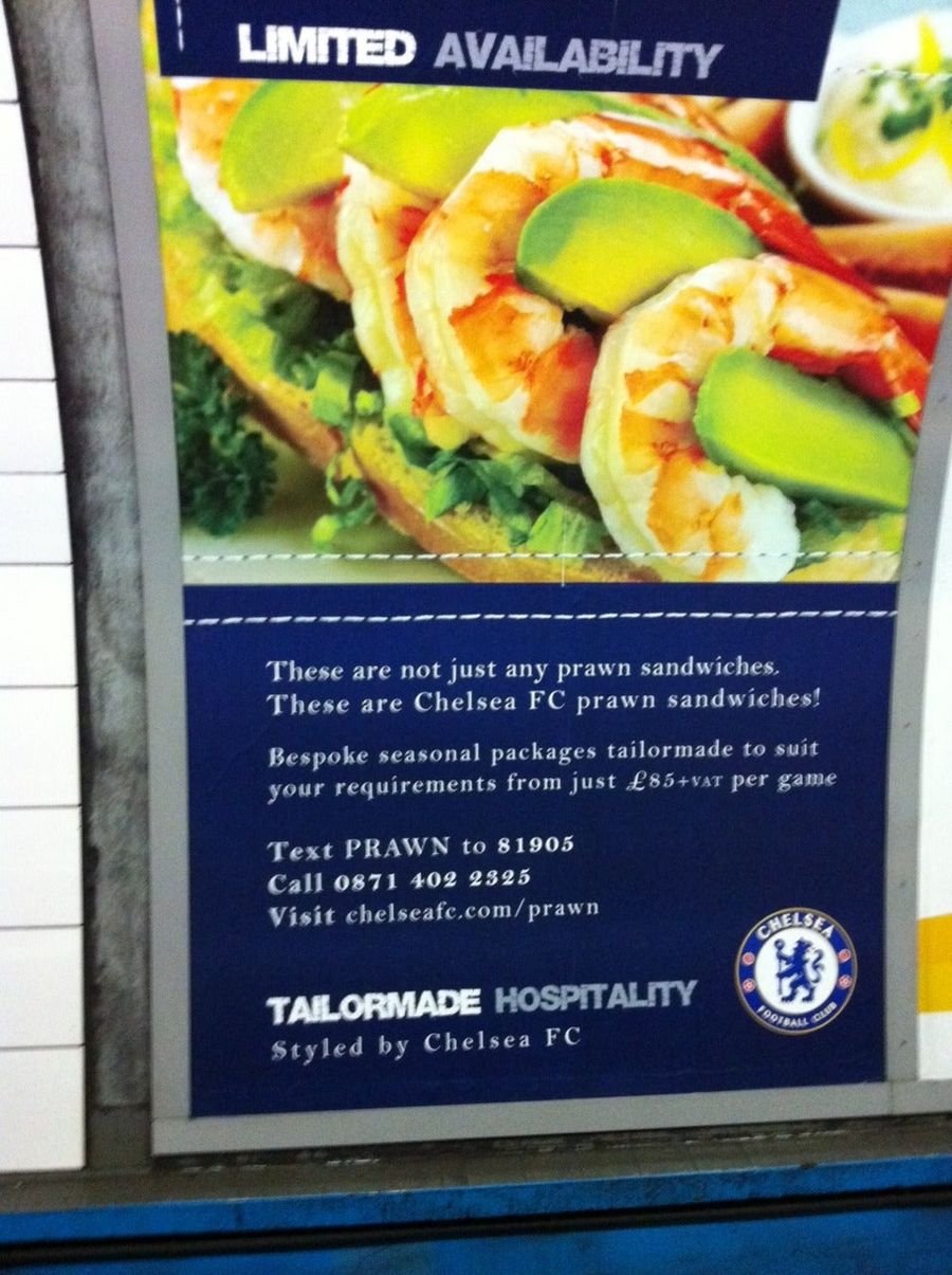 Chelsea Embraces The Prawn Sandwich Brigade
