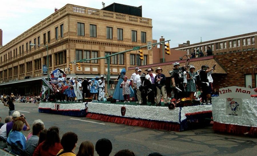 Professional Football Ultimate Fan Association President Hit By Float At Hall Of Fame Parade