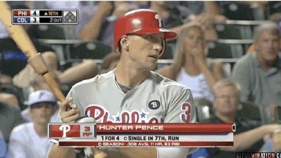 Somebody Needs To Tell Hunter Pence To Lay Off The Donuts