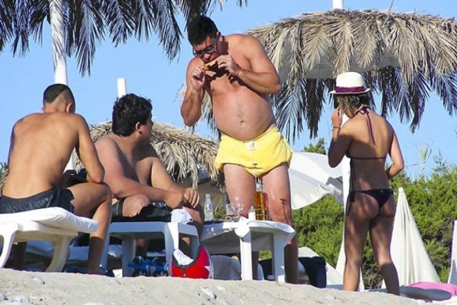 Fat Ronaldo Goes To Ibiza