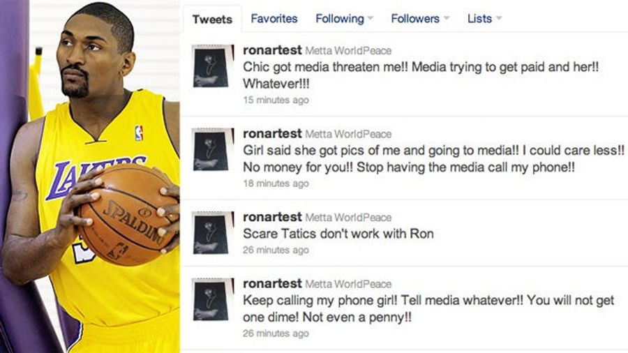 Stay Tuned On Monday For A Strange Tale Of Sexting With Ron Artest