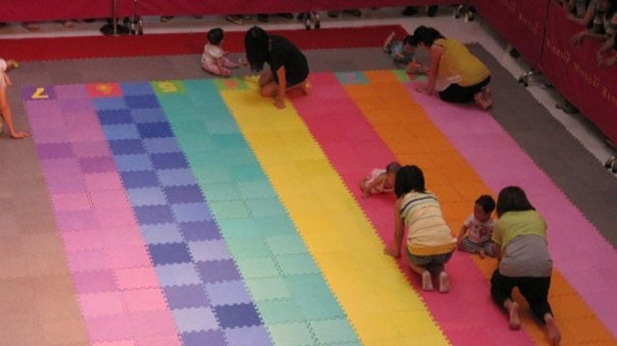 Mall Baby Racing Is A Hong Kong Sunday Afternoon Pastime