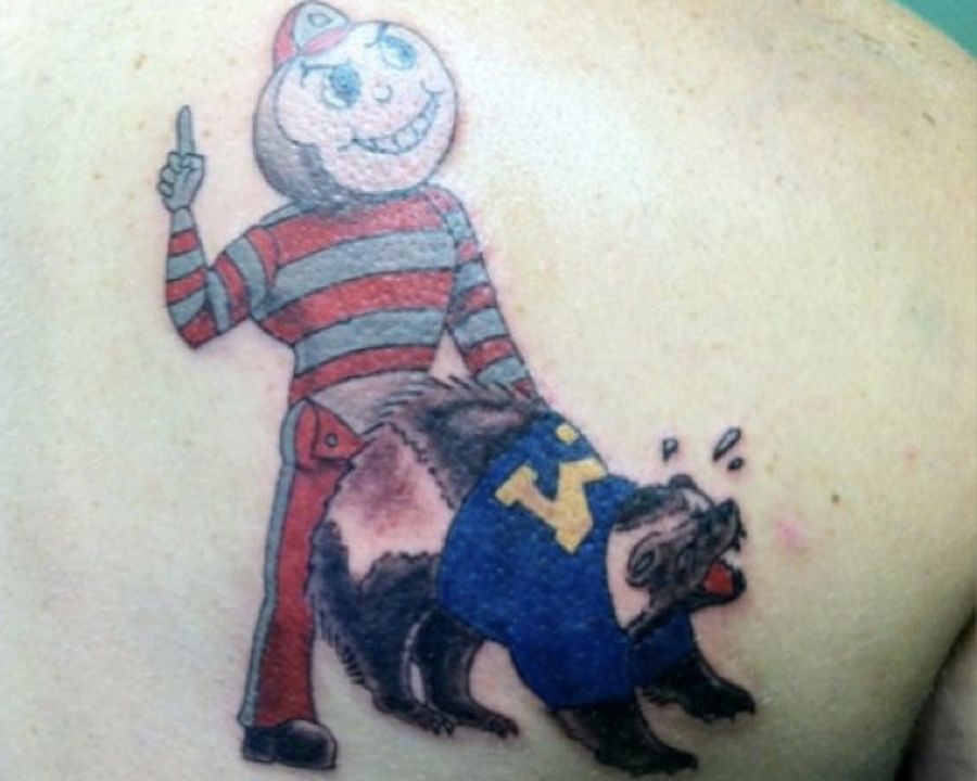 This Buckeyes Fan Deemed It Wise To Get An Anal-Rape Themed Tattoo