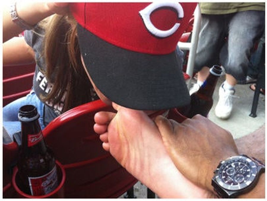 Here&#39;s A Reds Fan Sucking On Some Rando&#39;s Toes, Just Because