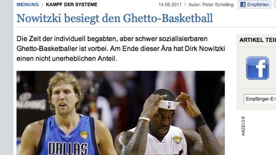German Newspaper Credits Dirk, "First White MVP Since Larry Bird," With Defeating "Ghetto Basketball"