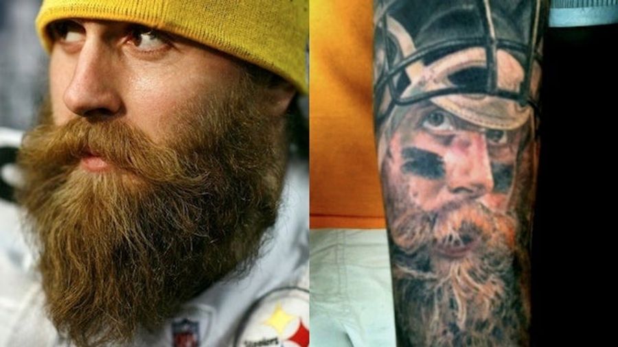 Brett Keisel's Neptunian Beard Will Be Forever Commemorated On This Idiot's Forearm