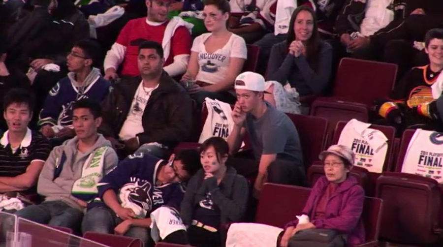 Canucks Fans Get Their Hearts Stomped In Realtime