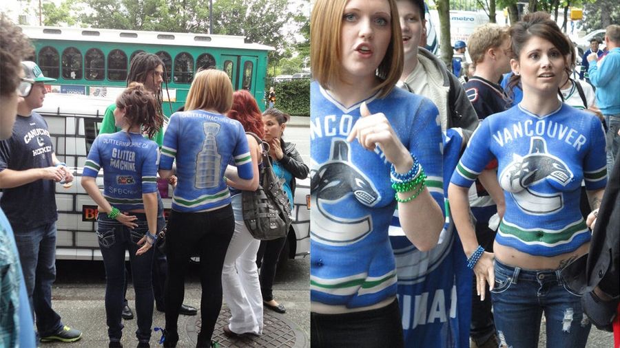 Your Canucks/Bruins Game Six Open Thread (Body-Painted Canadians Edition)
