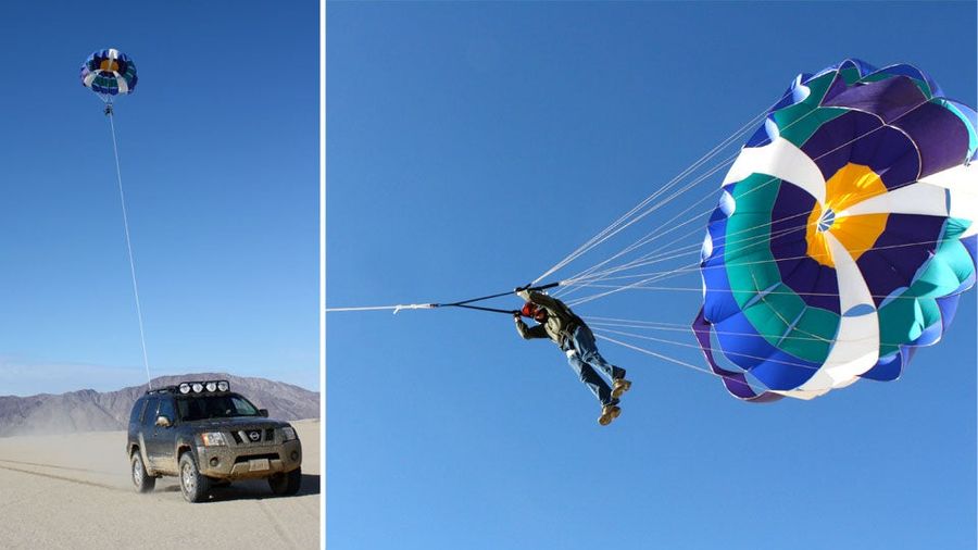 The Dangerous Thrill Of Off-Road Parasailing