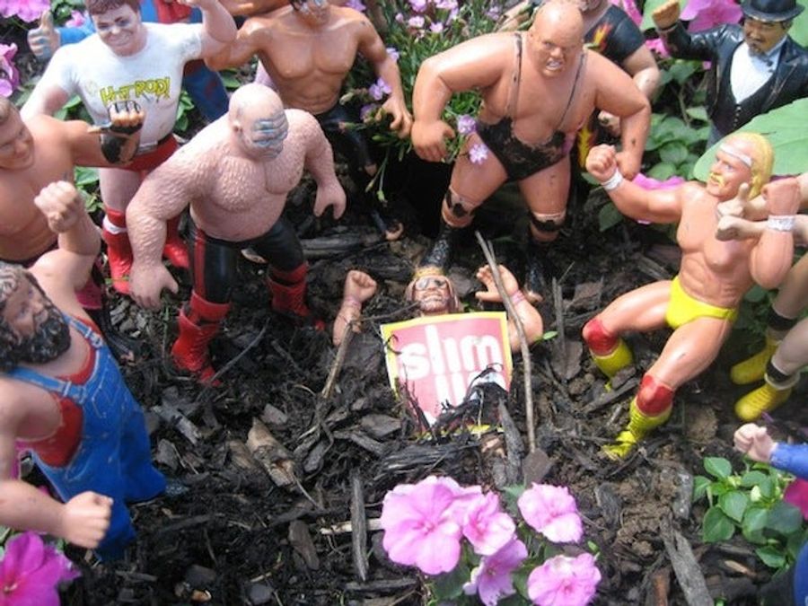 There Was A Poignant, Action Figure-Only Funeral For The Macho Man In A Backyard This Weekend