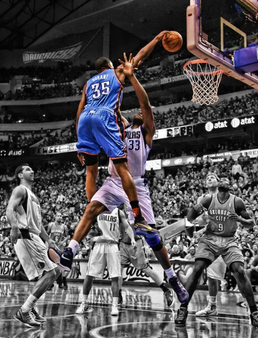 The Photo Of Kevin Durant's Dunk Will Replace The Taj Gibson Poster That Replaced Bruce Lee Posters Across America