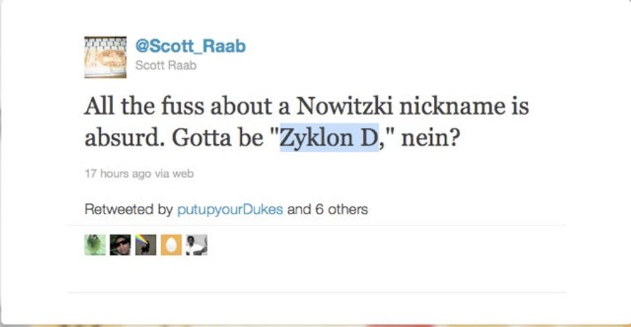 Why Yes, One Cleveland Writer Did Offer Up A Nazi Death-Camp Gas For Use As Dirk Nowitzki's Nickname