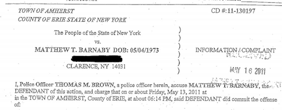 Matthew Barnaby Broke Down His Wife's Door, Used Racial Slurs, According To Criminal Complaint