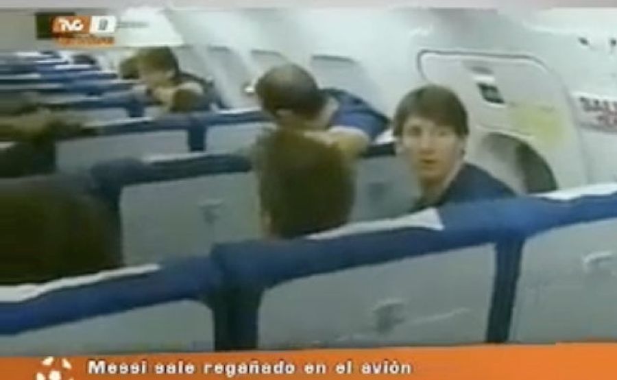 Lionel Messi Got A Stern Talking-To For Breaking An Airplane Wall (With Video)