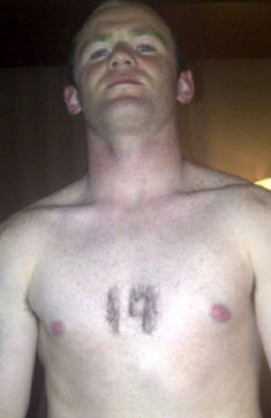 Wayne Rooney Decided To Send A Message With Chest Hair Today
