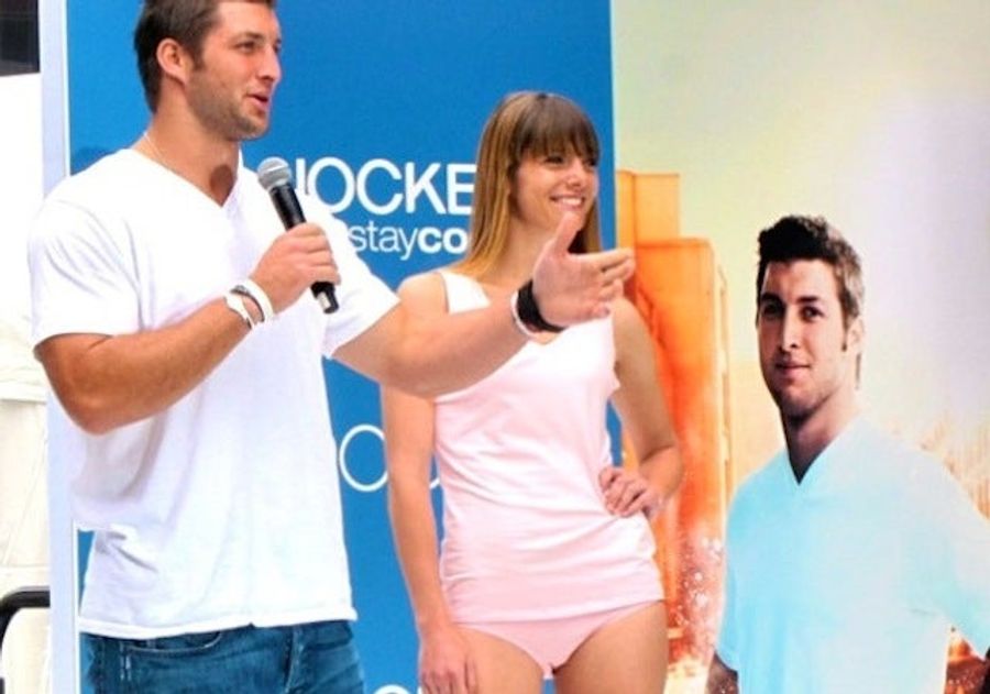 This Is The Only Woman In The World Who Knows What It&#39;s Like To Get Caught Between Two Tim Tebows In Her Underwear