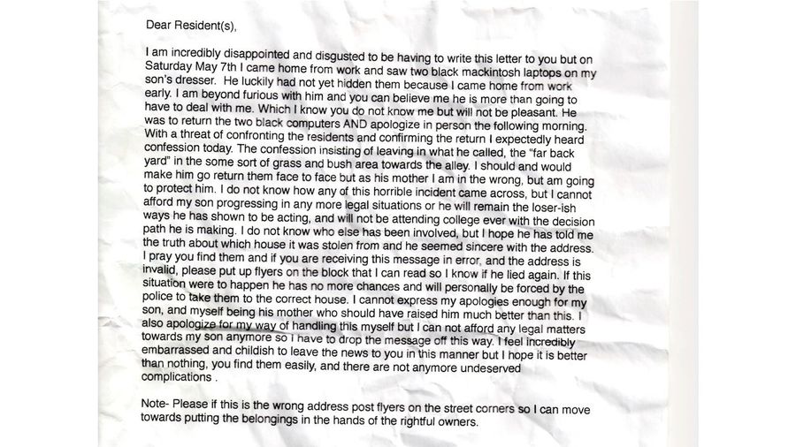 Ole Miss Students Have Laptops Stolen, Mom Of Young Thief Writes Cryptic Apology Letter To Them
