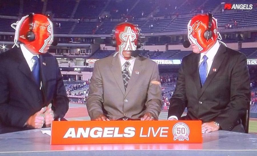 It Was Wrestling Mask Night In Anaheim