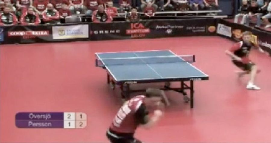 Here&#39;s Video Of A Swedish Table-Tennis Battle Featuring The Elusive No-Look Spin-Shot Winner