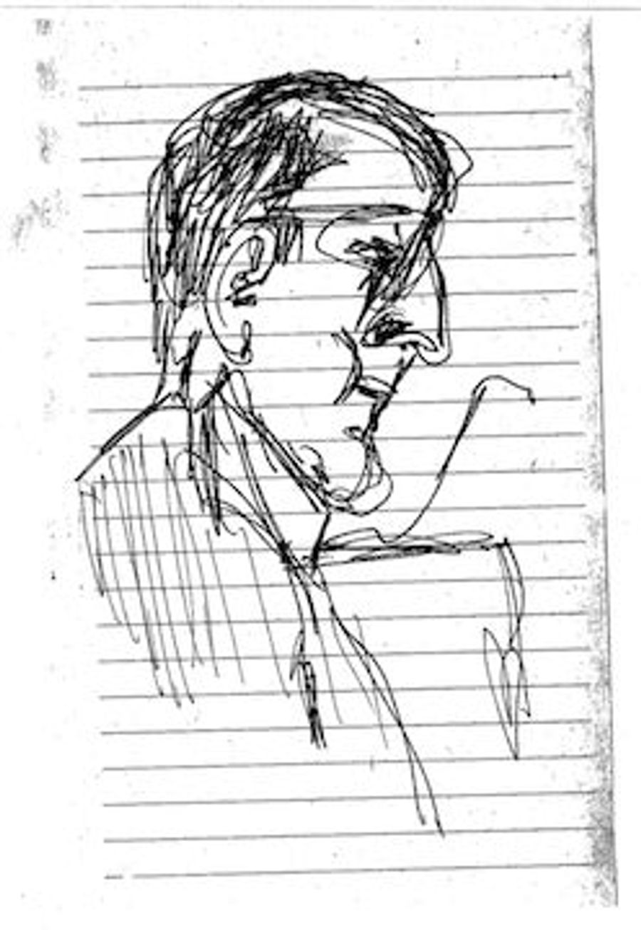 Courtroom Sketches Of A Guy Doing Courtroom Sketches At The Barry Bonds Trial