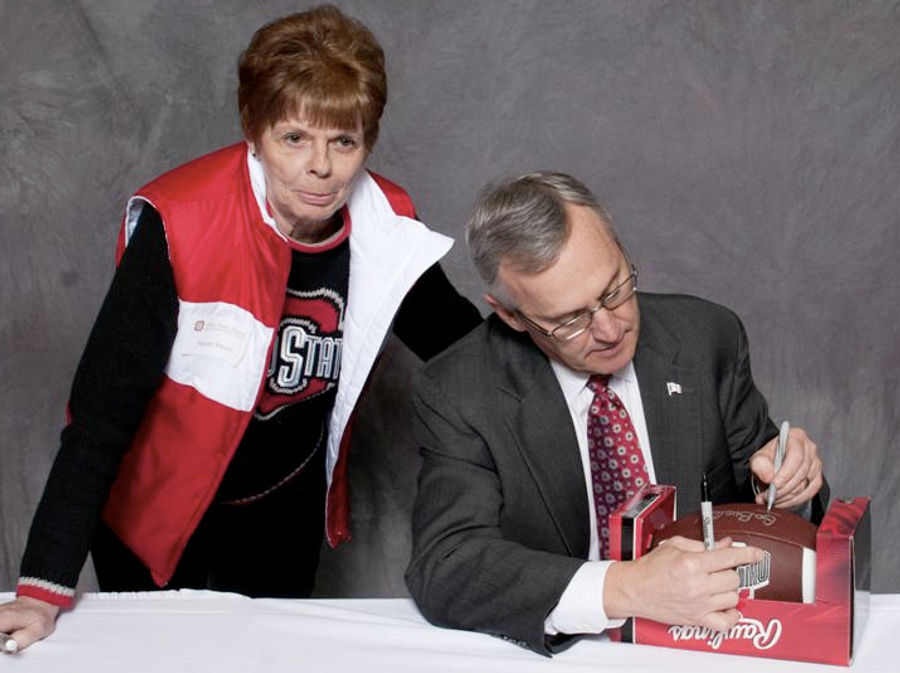 Many Special People Excitedly Posed For Pictures With Jim Tressel Last Week