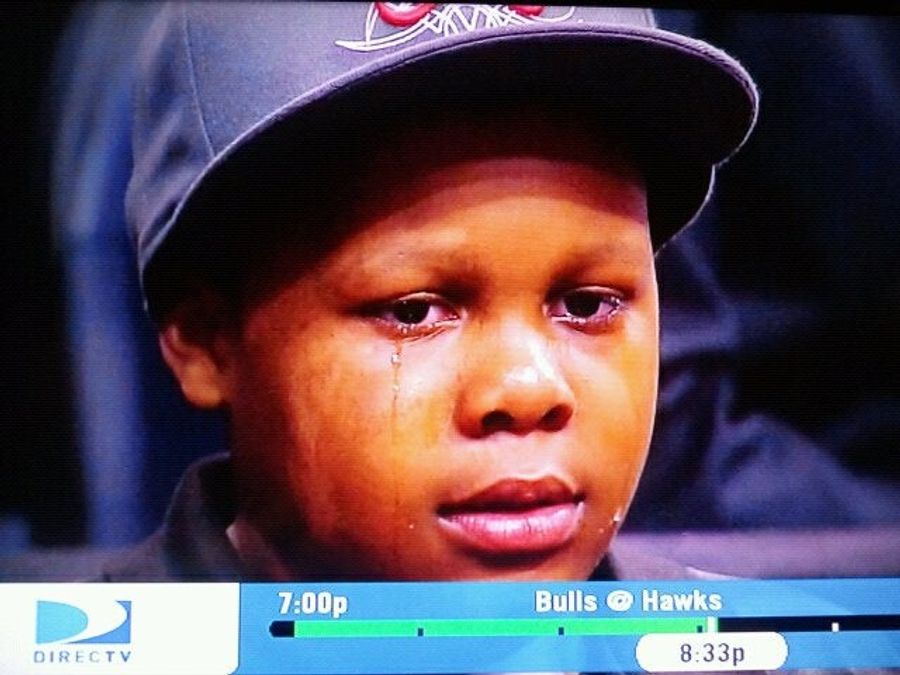 Derrick Rose Made This Young Hawks Fan Cry