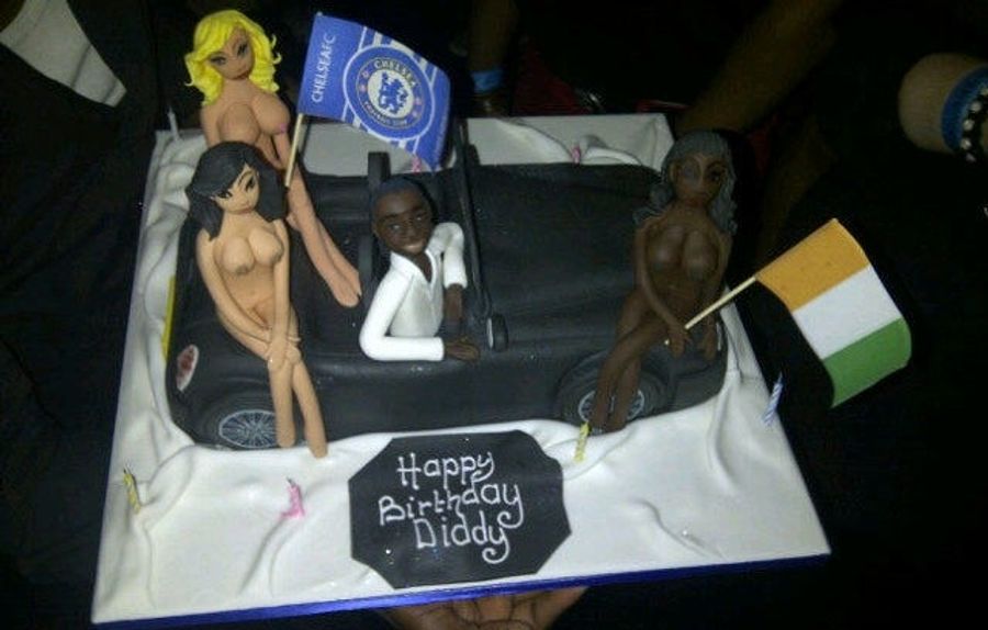 Didier Drogba's Boobsy Birthday Cake (NSFW)
