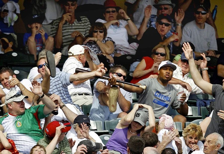 American Hero Catches Flying Bat, Doesn't Spill Beer