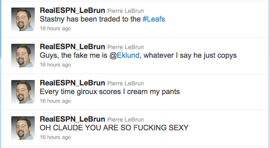 The Unique Challenge Of The NHL Trade Deadline: Twitter Impostors